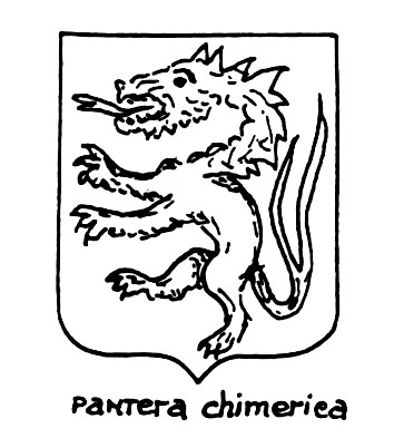 Imagem do termo heráldico: Pantera chimerica